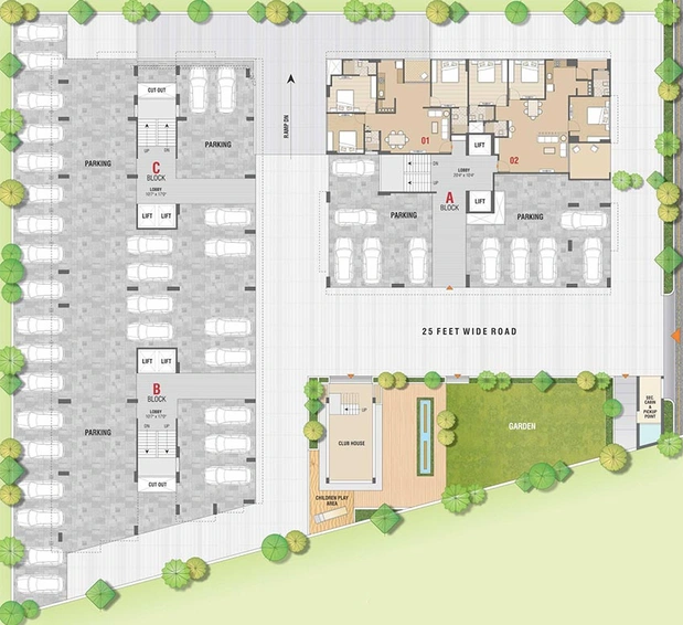 Master Plan of Satyamev Royal Parisar in Chandkheda, Ahmedabad - Image 267064