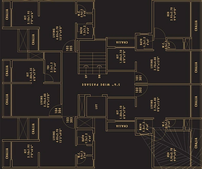 Floor Plan of Sambhav Deep Hillside in Karanjade, Navi Mumbai - Image 255528