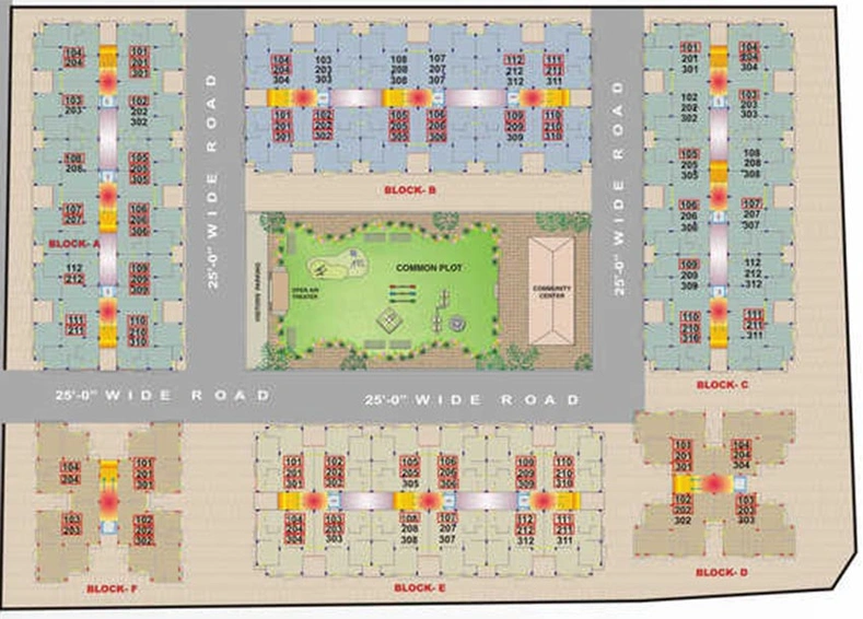 Master Plan of Satyamev Chhavani Icon Apartments in Motera, Ahmedabad - Image 267025