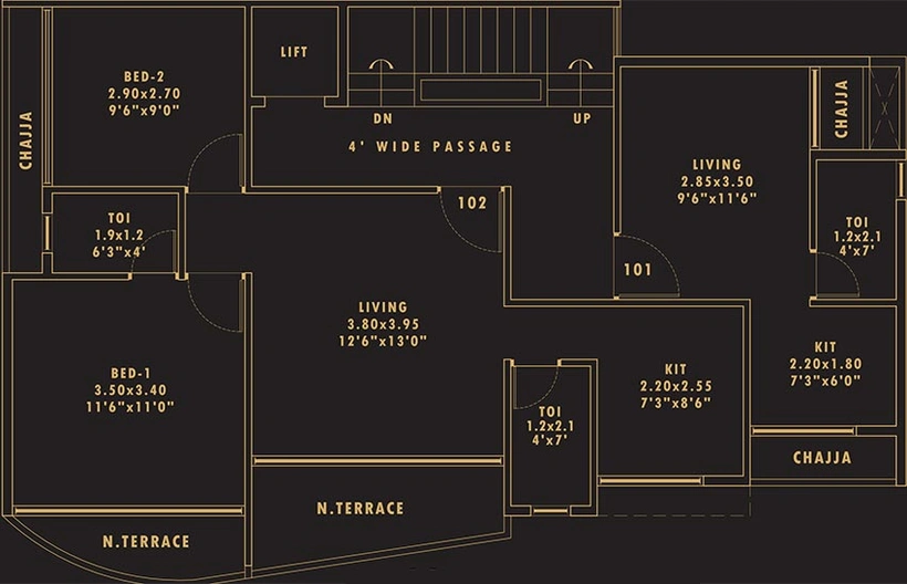 Floor Plan of Sambhav Deep Vivarea in Ulwe, Navi Mumbai - Image 256188
