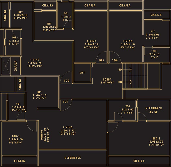 Floor Plan of Sambhav Deep Serenity in Ulwe, Navi Mumbai - Image 256171