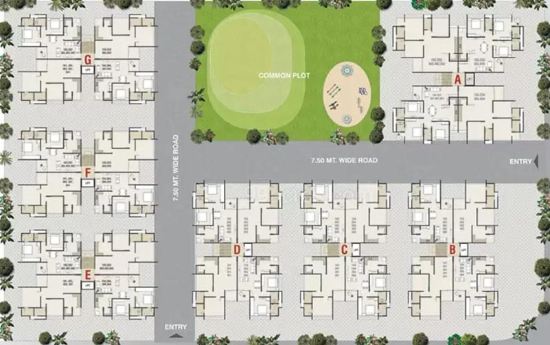 Master Plan of Satyamev Royal in Sargasan, Gandhinagar - Image 231474