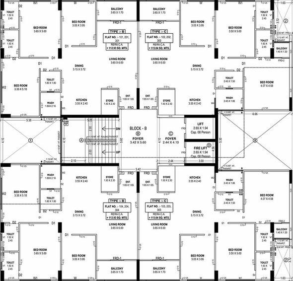 Floor Plan of Siddharth Greenz in Gota, Ahmedabad - Image 268021