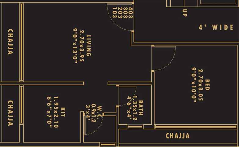 1 BHK Flat in Sambhav Deep Aura in Ulwe, Navi Mumbai - Image 842462