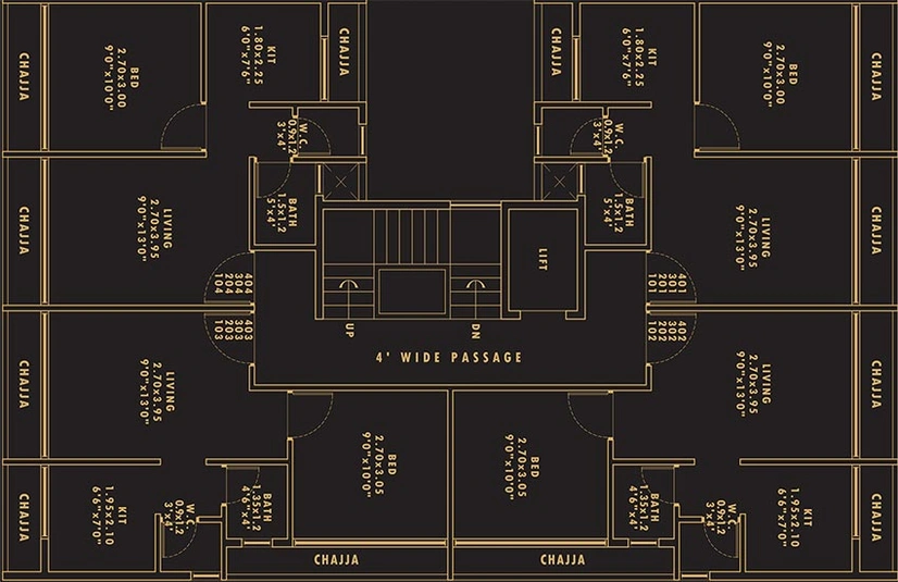 Floor Plan of Sambhav Deep Aura in Ulwe, Navi Mumbai - Image 255180
