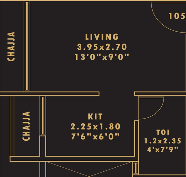 1 RK Studio Apartment in Sambhav Deep Desire in Karanjade, Navi Mumbai - Image 842452