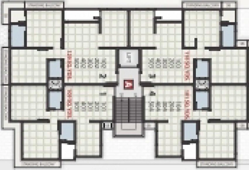 Floor Plan of Siddharth Status in Vavol, Gandhinagar - Image 231549