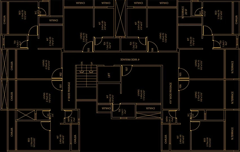 Floor Plan of Sambhav Deep Drishya in Karanjade, Navi Mumbai - Image 255445
