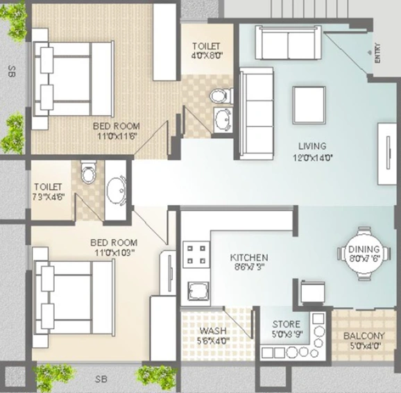 2 BHK Flat in Siddharth Sneh Greens in Kalol, Gandhinagar - Image 835933