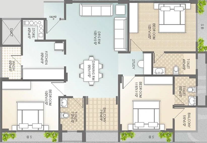 3 BHK Flat in Siddharth Sneh Greens in Kalol, Gandhinagar - Image 835937
