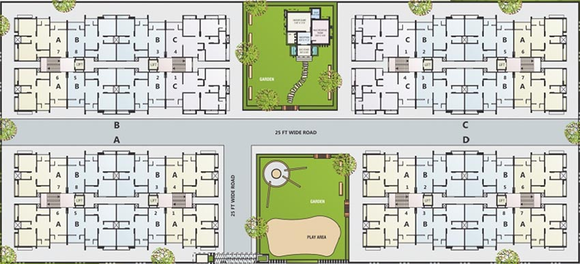 Master Plan of Siddharth Residency in Vavol, Gandhinagar - Image 231525