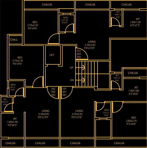 Floor Plan of Sambhav Deep Devansh 5 in Karanjade, Navi Mumbai - Image 255220