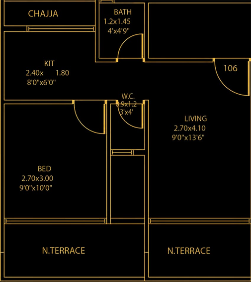 1 BHK Flat in Sambhav Deep Divya in Karanjade, Navi Mumbai - Image 842517