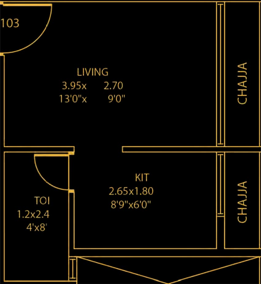 1 RK Studio Apartment in Sambhav Deep Divya in Karanjade, Navi Mumbai - Image 842516