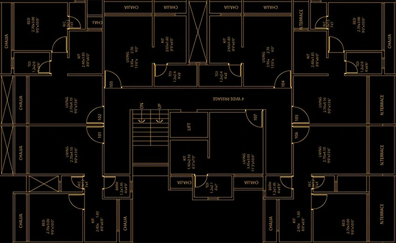 Floor Plan of Sambhav Deep Divya in Karanjade, Navi Mumbai - Image 255404