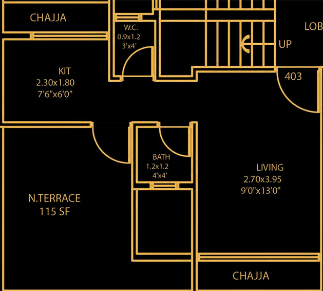 1 RK Studio Apartment in Sambhav Deep Divine 4 in Karanjade, Navi Mumbai - Image 842523