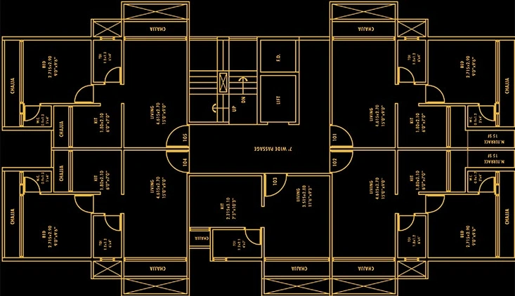 Floor Plan of Sambhav Deep Elanza in Karanjade, Navi Mumbai - Image 255493