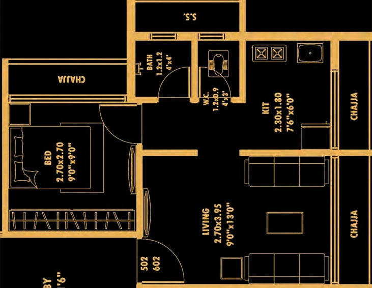 1 BHK Flat in Sambhav Deep Devansh 4 in Karanjade, Navi Mumbai - Image 847256
