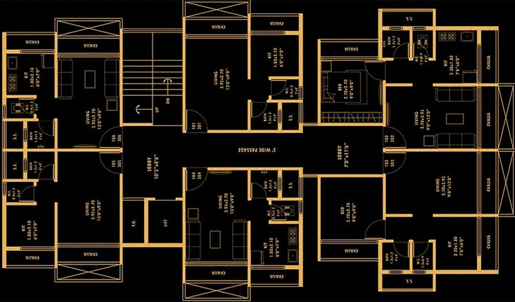 Floor Plan of Sambhav Deep Devansh 4 in Karanjade, Navi Mumbai - Image 255215