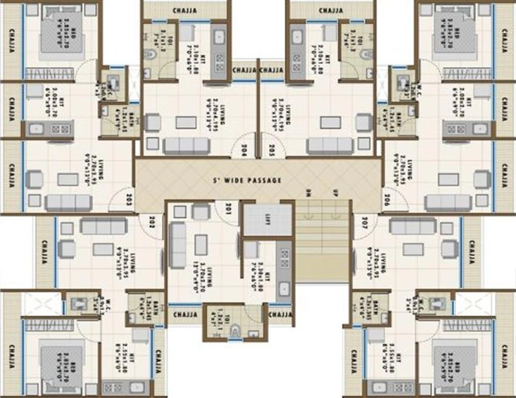 Floor Plan of Sambhav Deep Devashree 2 in Karanjade, Navi Mumbai - Image 255259