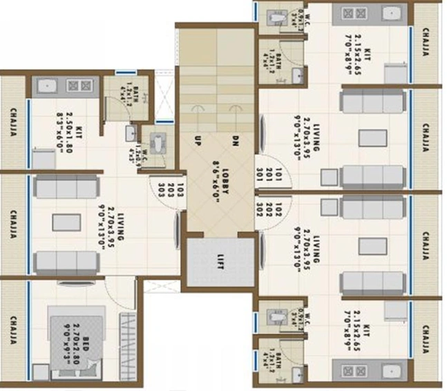 Floor Plan of Sambhav Deep Devansh 3 in Karanjade, Navi Mumbai - Image 255202