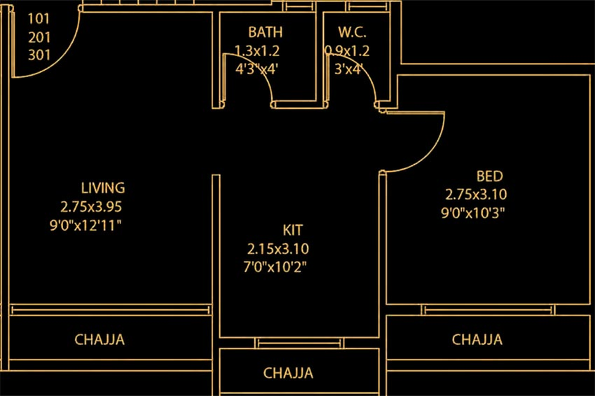 1 BHK Flat in Sambhav Deep Devansh 2 in Karanjade, Navi Mumbai - Image 842622