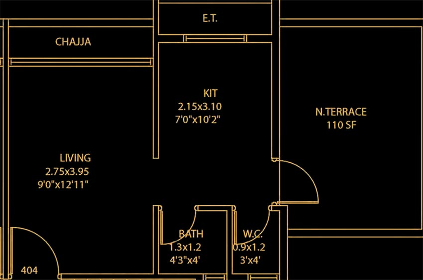 1 RK Studio Apartment in Sambhav Deep Devansh 2 in Karanjade, Navi Mumbai - Image 842621