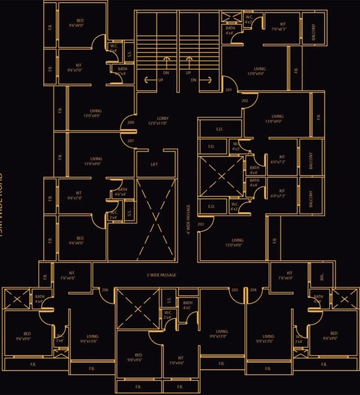 Floor Plan of Sambhav Deep Destiny in Karanjade, Navi Mumbai - Image 256076
