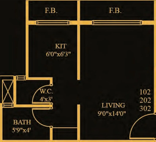 1 RK Studio Apartment in Sambhav Deep Rise in Karanjade, Navi Mumbai - Image 842657