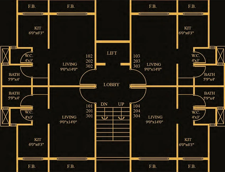 Floor Plan of Sambhav Deep Rise in Karanjade, Navi Mumbai - Image 256165