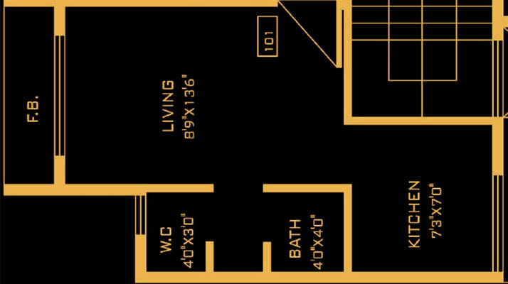 1 RK Studio Apartment in Sambhav Sai Deep in Karanjade, Navi Mumbai - Image 842644