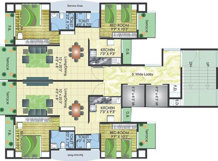 Floor Plan of Keystone Vista in Kharghar, Navi Mumbai - Image 246299