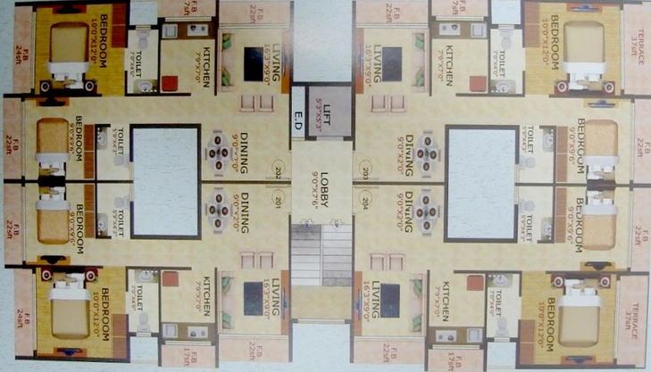 Floor Plan of Infinity Avenue in Ulwe, Navi Mumbai - Image 241018