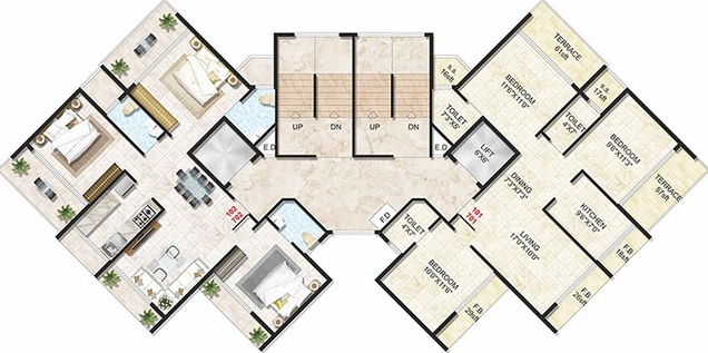 Floor Plan of SM Acumen in Kharghar, Navi Mumbai - Image 257032