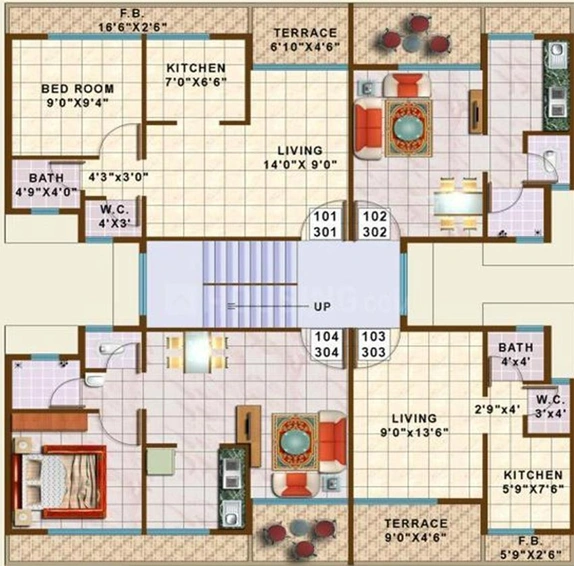 Floor Plan of SM Regency in Ulwe, Navi Mumbai - Image 257200
