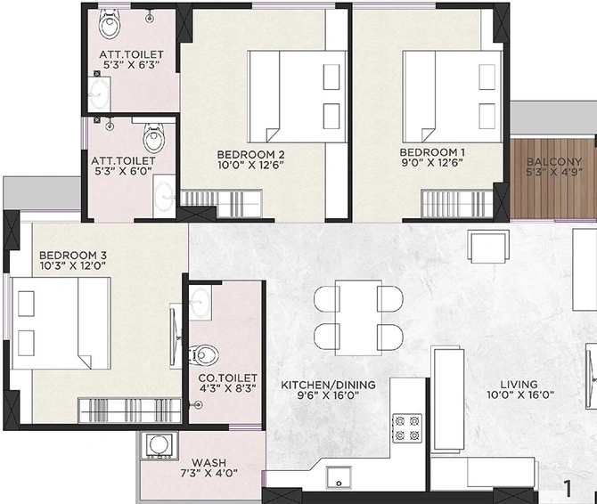 3 BHK Flat in Bakeri Sujal in Ramdev Nagar, Ahmedabad - Image 848242