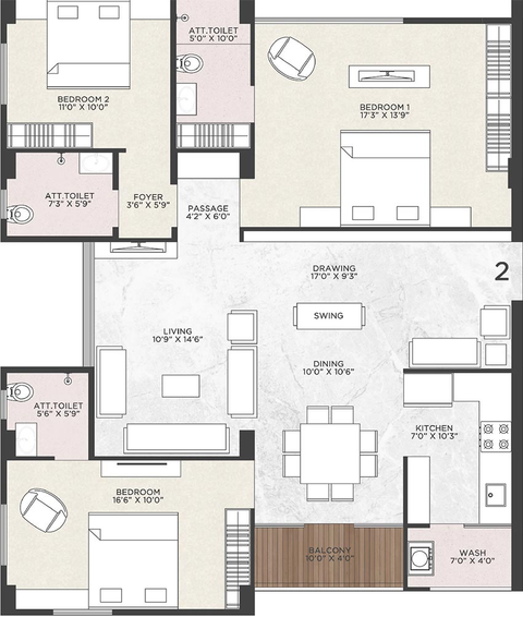 3 BHK Flat in Bakeri Sujal in Ramdev Nagar, Ahmedabad - Image 848243