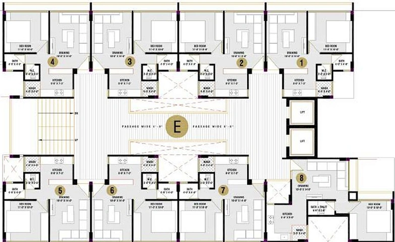 Floor Plan of Savvy Studioz in Gota, Ahmedabad - Image 267190