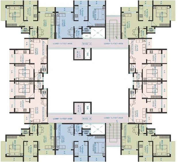 Floor Plan of Space Gold Crest in Neral, Thane - Image 252280