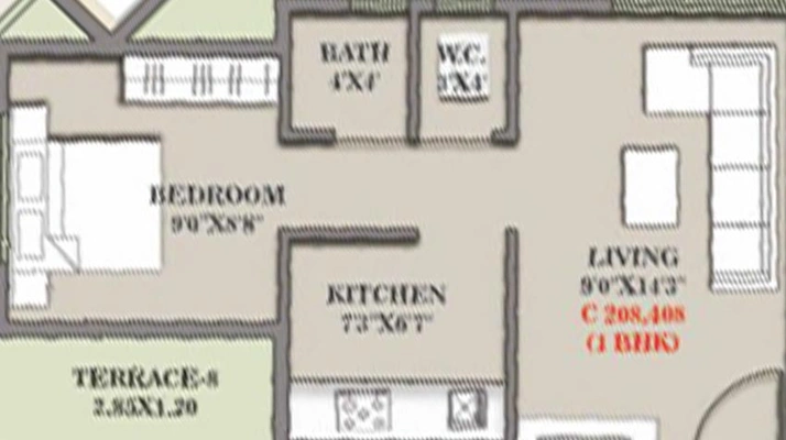 1 BHK Flat in Space Amulyam in Panvel, Navi Mumbai - Image 843486