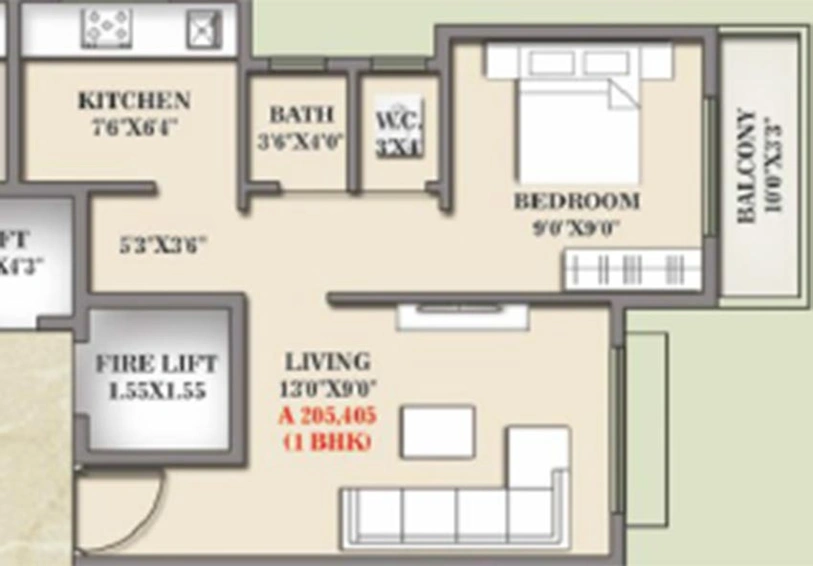 1 BHK Flat in Space Amulyam in Panvel, Navi Mumbai - Image 843487