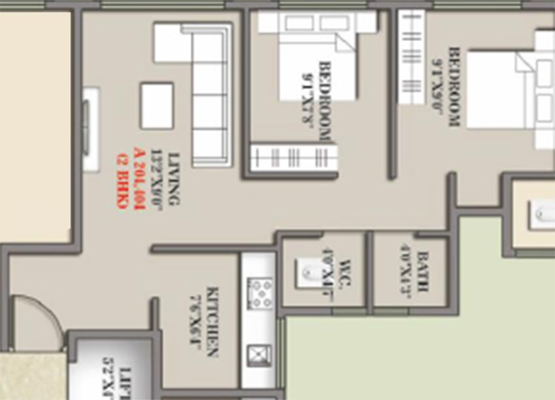 2 BHK Flat in Space Amulyam in Panvel, Navi Mumbai - Image 843488