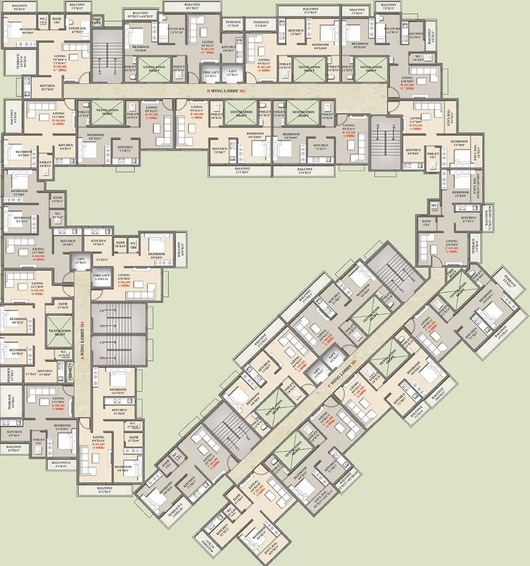 Floor Plan of Space Amulyam in Panvel, Navi Mumbai - Image 257244