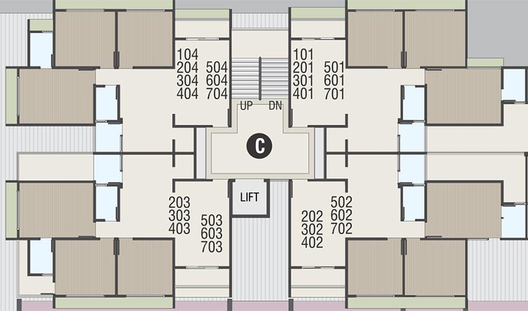 Floor Plan of Shree Sarju Heights in Chandkheda, Ahmedabad - Image 267997