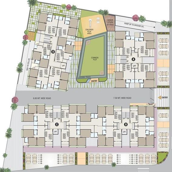 Master Plan of Shree Sarju Heights in Chandkheda, Ahmedabad - Image 267996