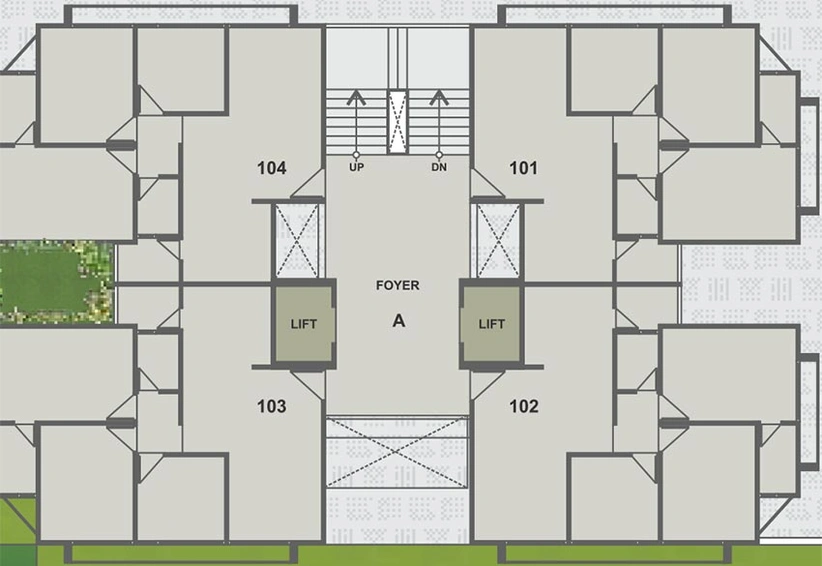 Floor Plan of Vashikaa Samvaad Samanvay in Tragad, Ahmedabad - Image 270987