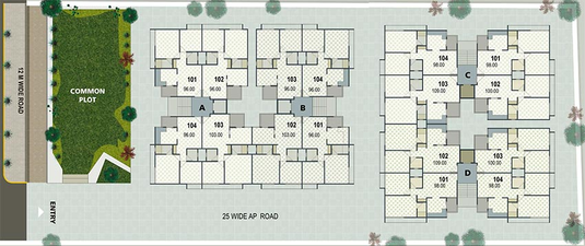 Master Plan of Vashikaa Shilp Enclave in Chandkheda, Ahmedabad - Image 271053