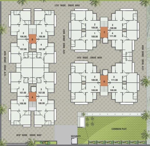 Master Plan of Vashikaa Shilp Solace in Chandkheda, Ahmedabad - Image 271063