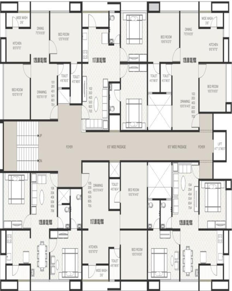 Floor Plan of Swetalee Sepal Elegant 1 in Vatva, Ahmedabad - Image 270182