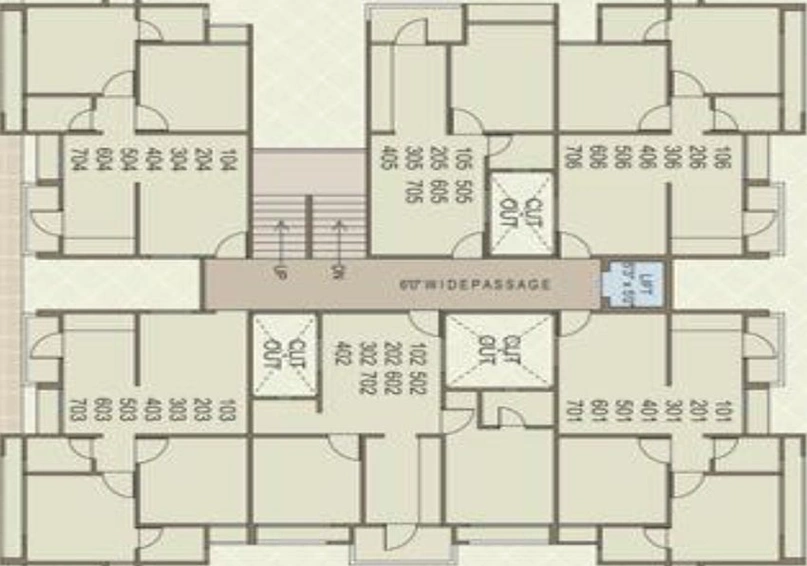 Floor Plan of Swetalee Sepal Elegant 2 in Chandkheda, Ahmedabad - Image 265621